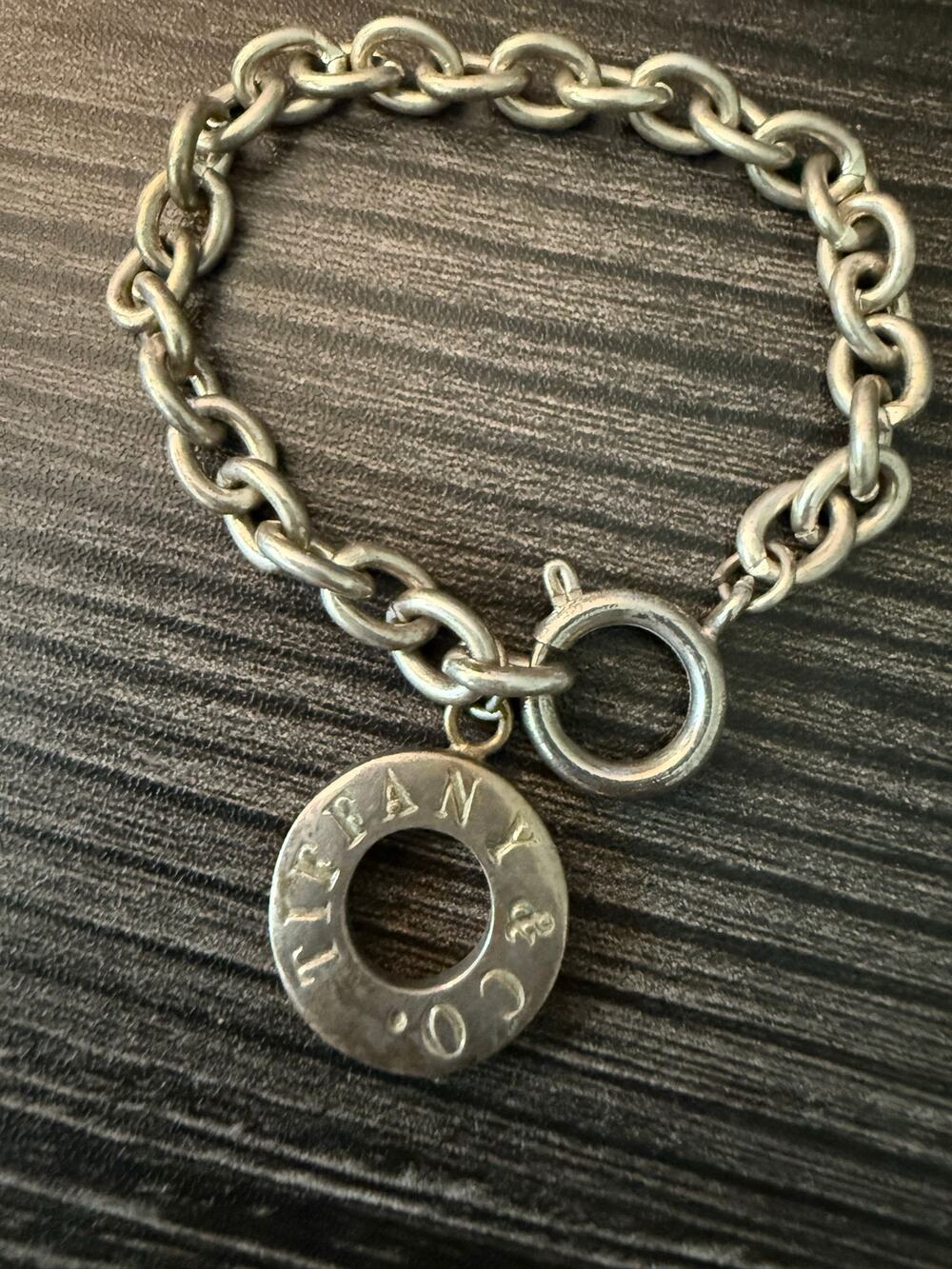 REPURPOSED Tiffany & Co. Silver Charm Chain Bracelet